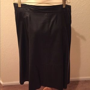 Black Pleather A line skirt